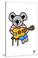 Koala with Guitar-Jane Foster-Stretched Canvas