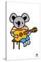 Koala with Guitar-Jane Foster-Stretched Canvas