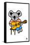 Koala with Guitar-Jane Foster-Framed Stretched Canvas