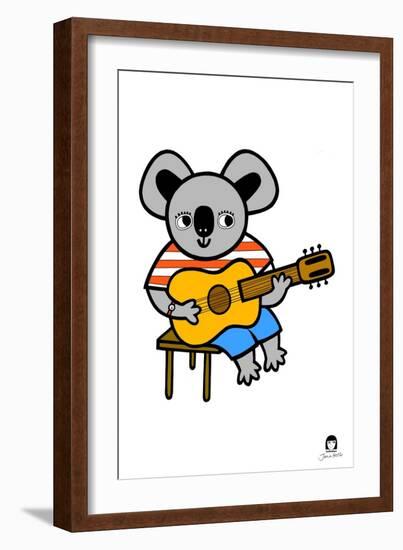 Koala with Guitar-Jane Foster-Framed Art Print