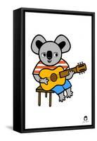 Koala with Guitar-Jane Foster-Framed Stretched Canvas