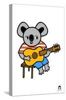 Koala with Guitar-Jane Foster-Stretched Canvas