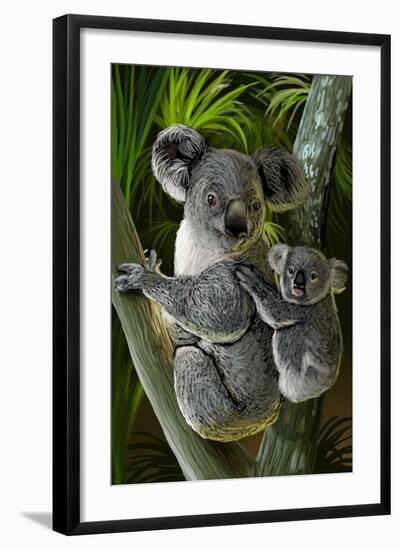 Koala-Lantern Press-Framed Art Print