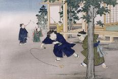 Playing at Warriors from the Series 'Children's Games', 1888-Kobayashi Eitaku-Framed Giclee Print