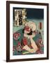 Kobayashi in the Role of Asahina-Toyokuni Utagawa-Framed Art Print