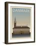 Kobenhavns Radhus-Frk. Blaa-Framed Art Print