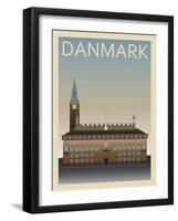 Kobenhavns Radhus-Frk. Blaa-Framed Art Print