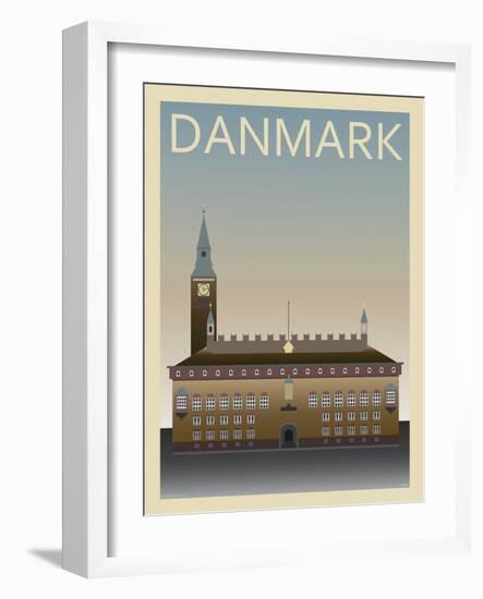 Kobenhavns Radhus-Frk. Blaa-Framed Art Print