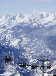 Trail Marker Below the Gore Mountains at Vail Ski Resort, Vail, Colorado, USA-Kober Christian-Photographic Print