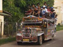 Jeepney Truck with Passengers Crowded on Roof, Coron Town, Busuanga Island, Philippines-Kober Christian-Photographic Print