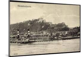 Koblenz Ehrenbreitstein, Dampfer Wilhelm-null-Mounted Giclee Print