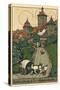 Kobolzeller Tower, Rothenburg, Germany-null-Stretched Canvas