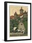 Kobolzeller Tower, Rothenburg, Germany-null-Framed Art Print