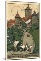 Kobolzeller Tower, Rothenburg, Germany-null-Mounted Art Print