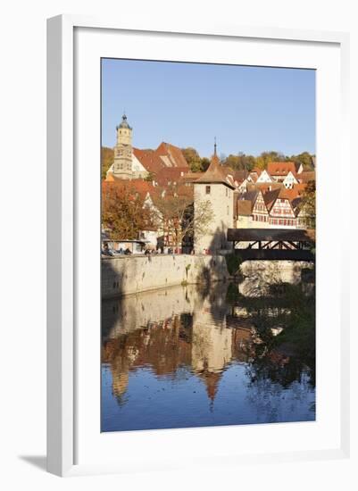 Kocher River and Old Town, Schwaebisch Hall, Hohenlohe, Baden Wurttemberg, Germany, Europe-Markus Lange-Framed Photographic Print