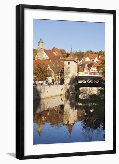 Kocher River and Old Town, Schwaebisch Hall, Hohenlohe, Baden Wurttemberg, Germany, Europe-Markus Lange-Framed Photographic Print