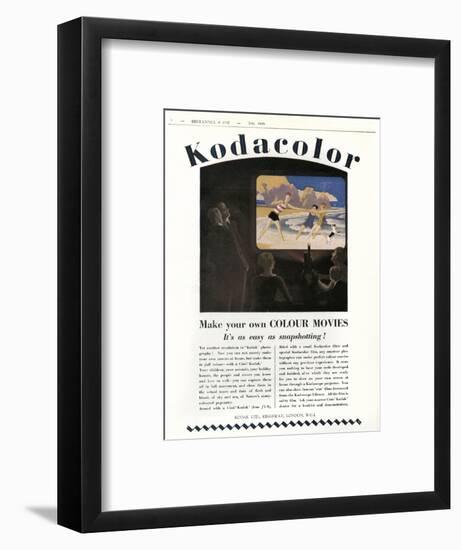 Kodak Advert 1929-null-Framed Art Print