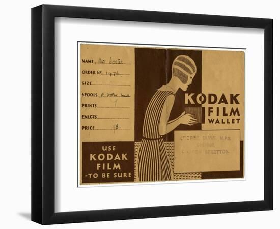 Kodak Film Wallet for Photographs and Negatives 1939-null-Framed Art Print