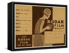 Kodak Film Wallet for Photographs and Negatives 1939-null-Framed Stretched Canvas