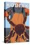 Kodiak, Alaska - Alaskan King Crab-Lantern Press-Stretched Canvas