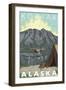 Kodiak, Alaska - Bush Plane Fishing-Lantern Press-Framed Art Print