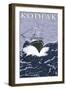 Kodiak, Alaska - Fishing Boat, c.2009-Lantern Press-Framed Art Print