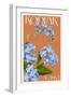 Kodiak, Alaska - Forget-Me-Nots-Lantern Press-Framed Art Print