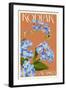 Kodiak, Alaska - Forget-Me-Nots-Lantern Press-Framed Art Print