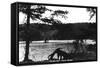 Kodiak, Alaska - View of Island Lake-Lantern Press-Framed Stretched Canvas