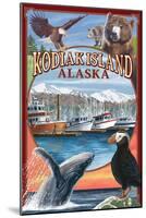 Kodiak Island, Alaska - Montage Views-Lantern Press-Mounted Art Print