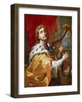 Koenig David Beim Harfenspiel-Anton Kern-Framed Giclee Print