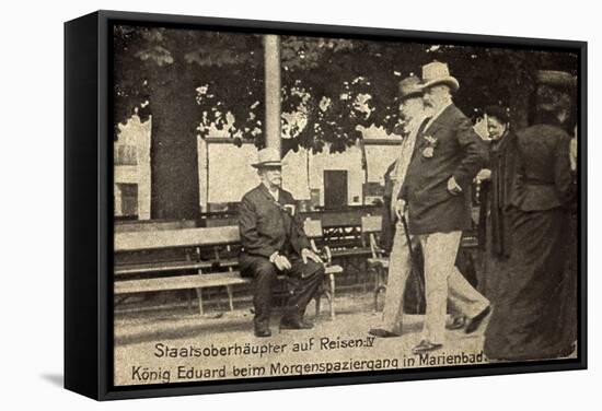 König Eduard Vii Beim Morgenspaziergang, Marienbad-null-Framed Stretched Canvas