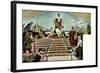 König Ludwig I, Fahne, Jäger, Treppe,Schmied, Schloss-null-Framed Giclee Print