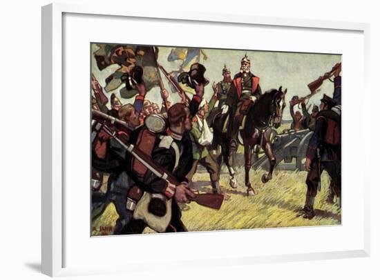 König Wilhelm I, Ritt Um Sedan, September 1870-null-Framed Giclee Print