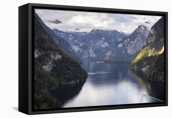 Königssee, Berchtesgaden NP, Bavaria, GER: Fjord-Like Königssee (Lake)-Axel Brunst-Framed Stretched Canvas