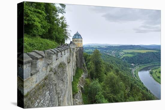 Koenigstein Fortress, Saxon Switzerland, Saxony, Germany, Europe-Hans-Peter Merten-Stretched Canvas