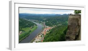 Koenigstein Fortress, Saxon Switzerland, Saxony, Germany, Europe-Hans-Peter Merten-Framed Photographic Print