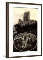 Königswinter Rhein, Ansicht Der Ruine Drachenfels, Zwei Esel-null-Framed Giclee Print