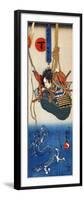 Koga Saburo Suspendeding a Basket Watching a Dragon-Kuniyoshi Utagawa-Framed Giclee Print