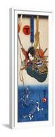 Koga Saburo Suspendeding a Basket Watching a Dragon-Kuniyoshi Utagawa-Framed Premium Giclee Print