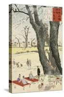 Koganei, Cherry Blossoms from Sketches of Famous Places in Japan, 1896-Kobayashi Kiyochika-Stretched Canvas