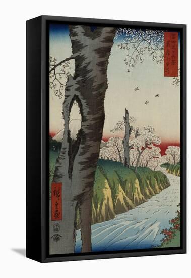 Koganei in Musashi Province, from the Series 'Thirty-Six Views of Mt. Fuji'-Ando Hiroshige-Framed Stretched Canvas