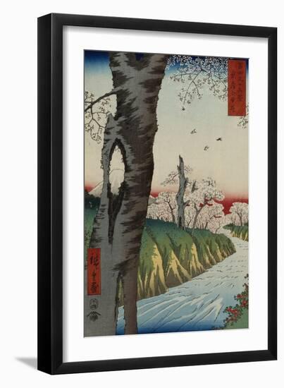 Koganei in Musashi Province, from the Series 'Thirty-Six Views of Mt. Fuji'-Ando Hiroshige-Framed Giclee Print