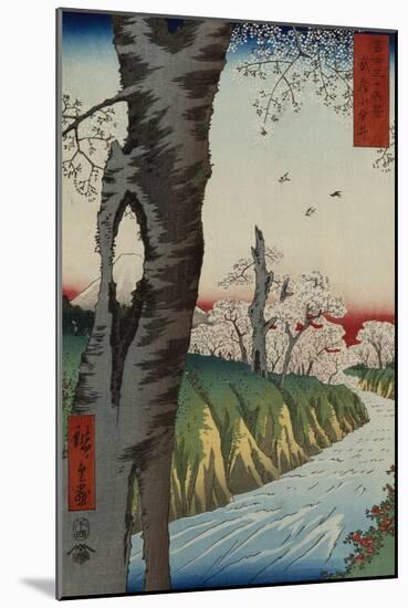 Koganei in Musashi Province, from the Series 'Thirty-Six Views of Mt. Fuji'-Ando Hiroshige-Mounted Giclee Print