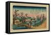 Koganeibashi No Sekisho-Utagawa Hiroshige-Framed Stretched Canvas