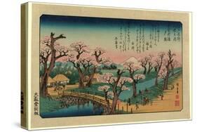 Koganeibashi No Sekisho-Utagawa Hiroshige-Stretched Canvas