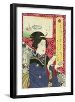 Kogiku in Saruwaka-Cho-Toyohara Kunichika-Framed Giclee Print