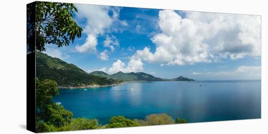 Koh Tao as seen from the peak on Koh Nang Yuan, Thailand, Southeast Asia, Asia-Logan Brown-Stretched Canvas