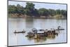 Koh Trong Island. Floating Vietnamese fishing village across the Mekong River from Kratie, Cambodia-Yvette Cardozo-Mounted Photographic Print