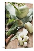 Kohlrabi, Partly Diced-Eising Studio - Food Photo and Video-Stretched Canvas